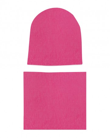 Komplet czapka i komin dla dziewczynki LILILO Milano Neon
