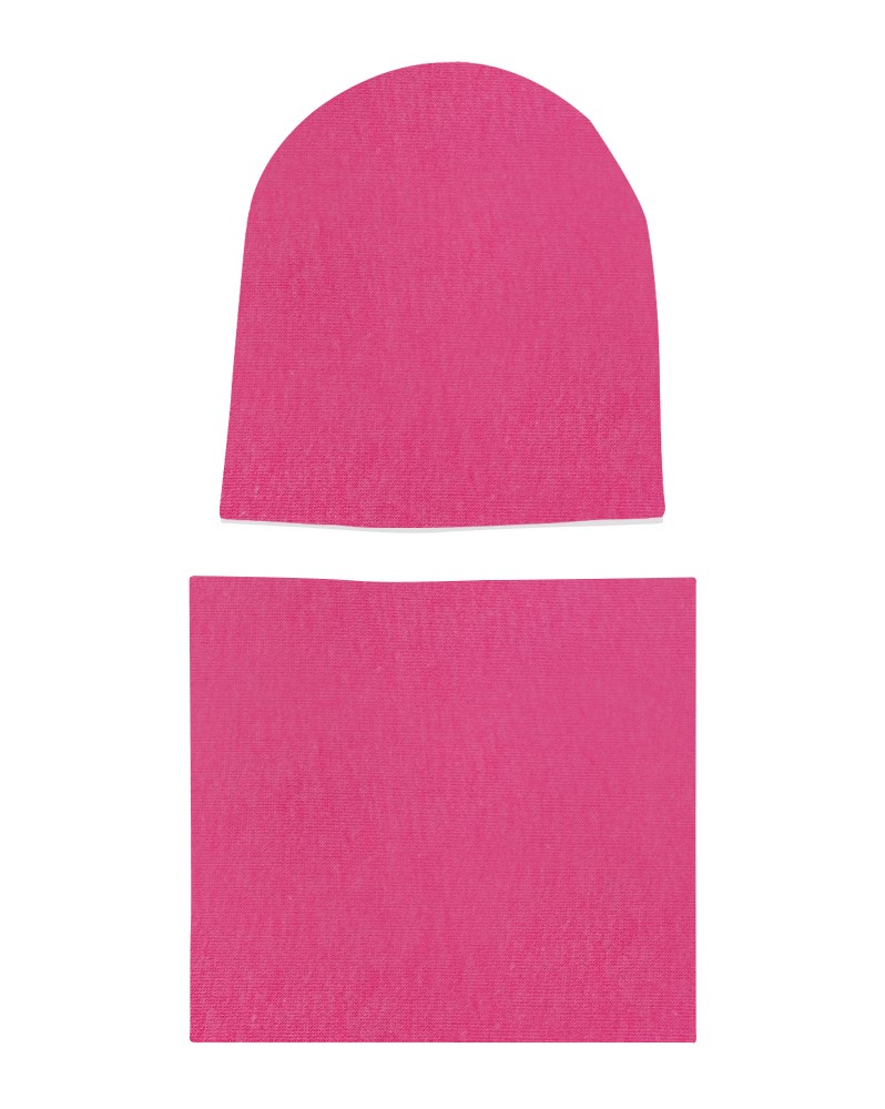 Komplet czapka i komin dla dziewczynki LILILO Milano Neon