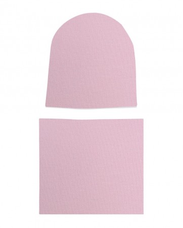 Komplet czapka i komin dla dziewczynki LILILO Różowy