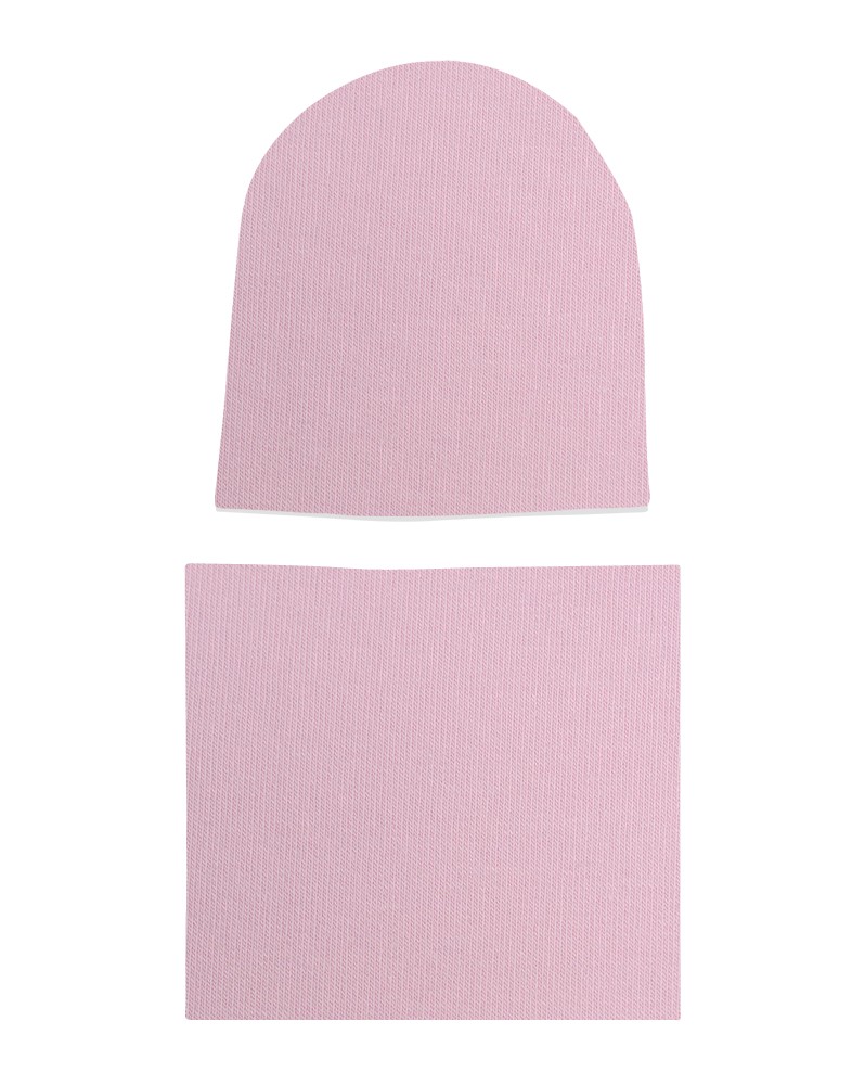 Komplet czapka i komin dla dziewczynki LILILO Różowy